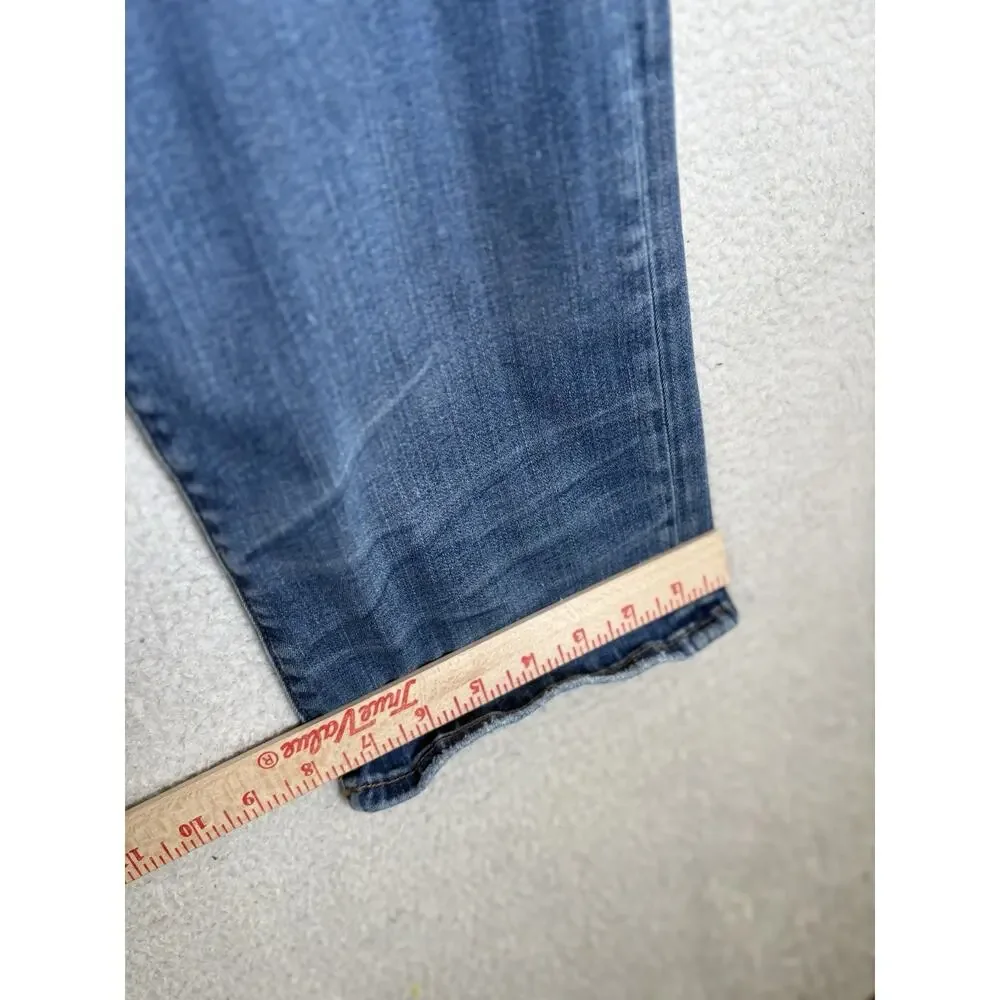 True Religion Ricky Jeans Mens 34x33 Blue Relaxed Fit Straight Leg Pocket READ